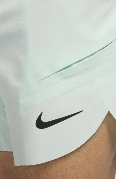 Shop Nike Dri-fit Adv Rafa Tennis Shorts In Jade Ice/ Emerald Rise/ Black