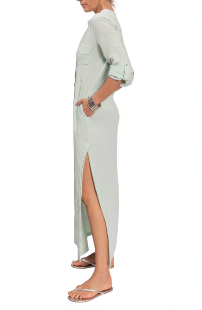 Shop Everyday Ritual Tracey Cotton Caftan In Mint