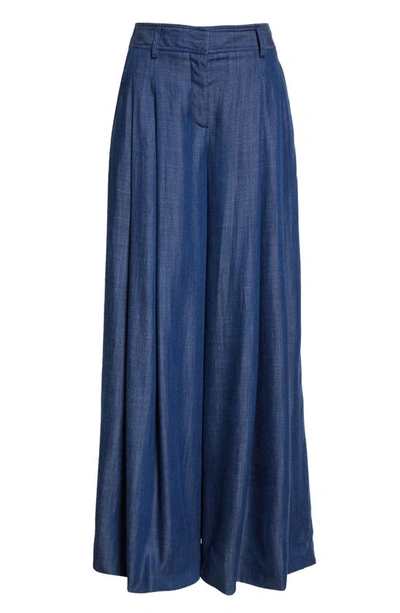 TWP New Didi Pleated Wide Leg Pants in Indigo