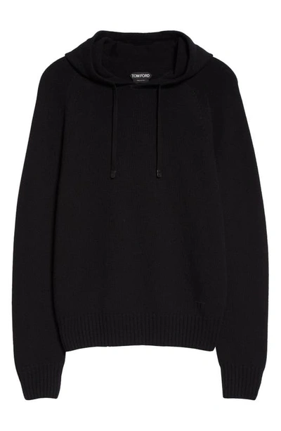 Shop Tom Ford Cashmere Blend Hoodie Sweater In Black