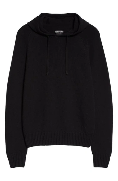 Tom Ford Men Seamless Cashmere Hoodie In Black