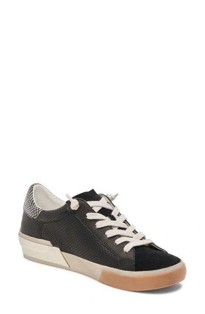 Shop Dolce Vita Zina Sneaker In Black/ Silver Perf