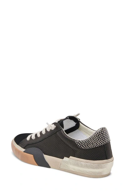 Shop Dolce Vita Zina Sneaker In Black/ Silver Perf