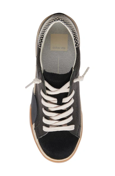 Shop Dolce Vita Zina Sneaker In Black/ Silver Perf