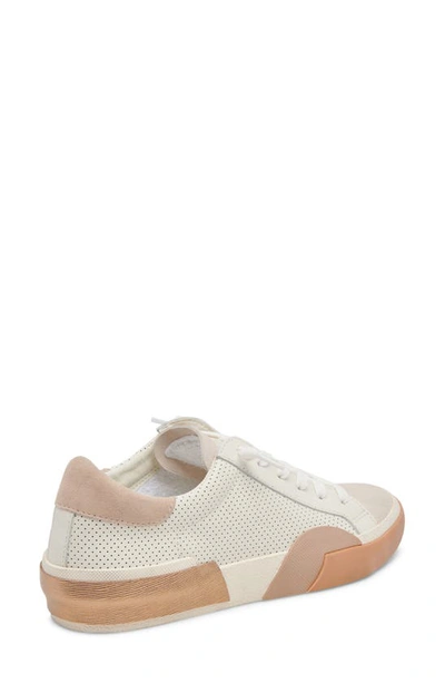 Shop Dolce Vita Zina Sneaker In White/ Tan Perf