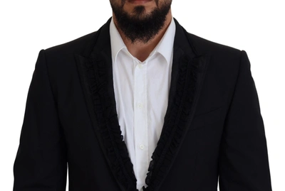 Dolce & Gabbana Black Martini Slim Fit Jacket Blazer In Black
