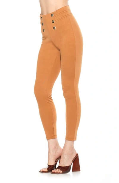 Alexia Admor Freyja Classic High Waist Ponte Leggings In Camel