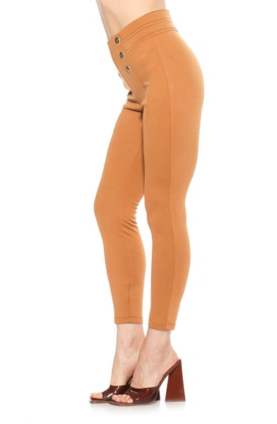 Shop Alexia Admor Freyja Classic High Waist Ponte Leggings In Camel