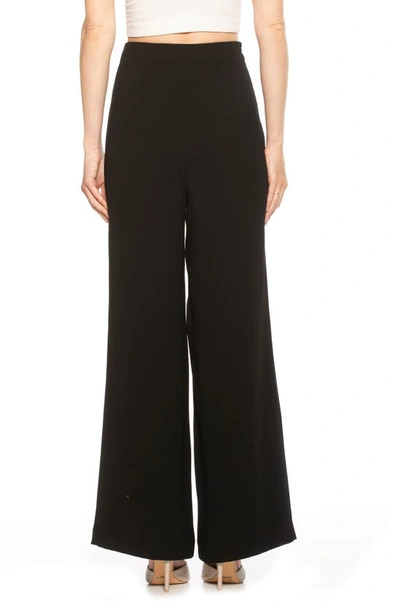 Alexia Admor Elia High Waist Pleat Wide Leg Pants In Black
