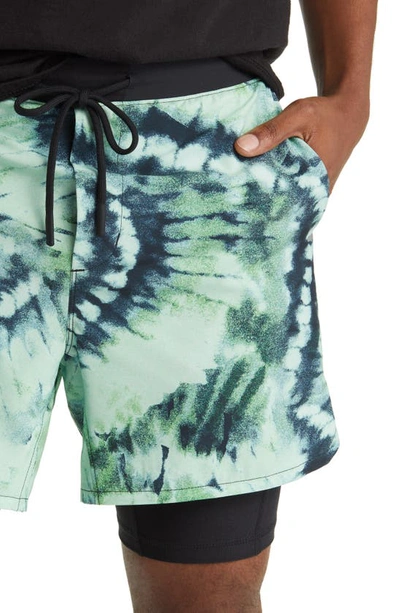 Stance Flux Liner Athletic Shorts In Jade