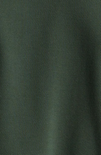 Shop Moncler Tipped Cotton Piqué Polo In Green