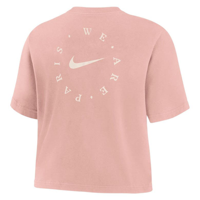 Shop Nike Pink Paris Saint-germain Voice Crop T-shirt