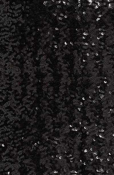 Shop Michael Kors Sequin Embroidered One-shoulder Sheath Dress In Black