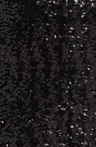 Michael Kors One-shoulder Sequined Tulle Mini Dress In Black