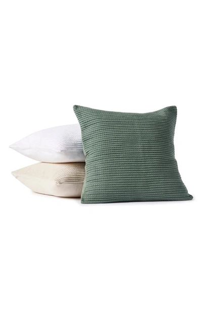 Shop Coyuchi Marshall Organic Cotton Pillow Cover In Juniper W/ Forest