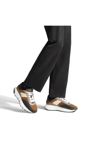 Kurt Geiger Gaspar Contrast-panel Suede Low-top Trainers In Brown