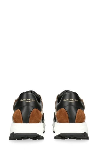 Kurt Geiger Gaspar Contrast-panel Suede Low-top Trainers In Brown