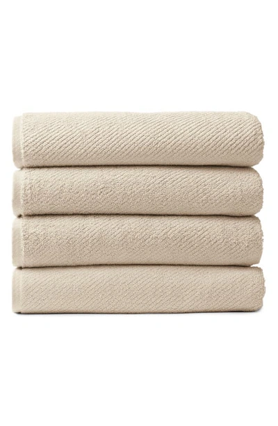 Shop Coyuchi Set Of 4 Air Weight Organic Cotton Towels In Undyed