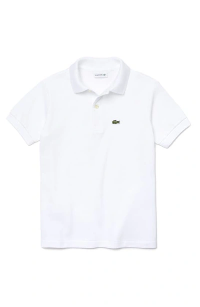 Shop Lacoste Classic Cotton Piqué Polo In White