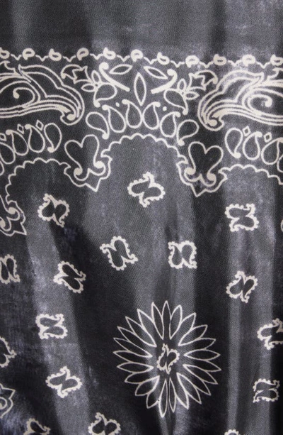 Golden Goose Bandana Print Long Sleeve Maxi Shirtdress In Anthracite
