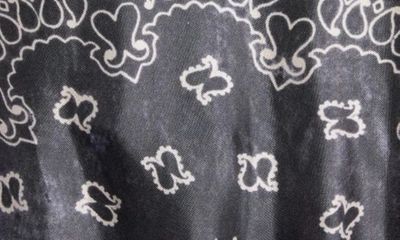 Shop Golden Goose Bandana Print Long Sleeve Twill Maxi Dress In Anthracite