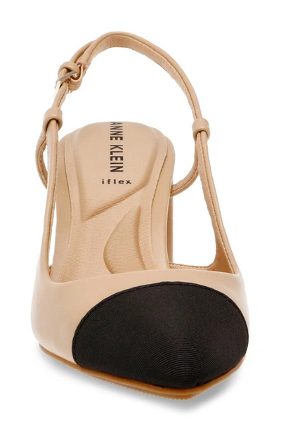 Anne Klein Brinlee Pointed Toe Pump In Nude/ Black