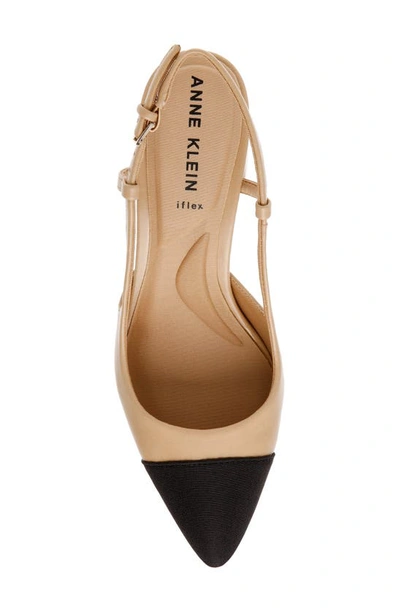 Shop Anne Klein Brinlee Pointed Toe Pump In Nude/ Black