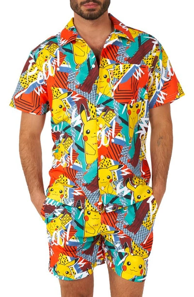 Shop Opposuits 2-piece Pikachu Summer Set In Yellow