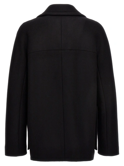 Shop Lanvin Double Breast Kimono Coat Coats, Trench Coats Black