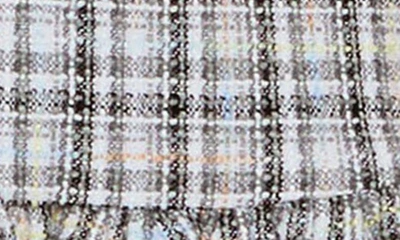 Likely Franco Plaid Fray Ruffle Hem Minidress In Grey Multi
