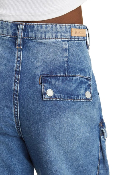 Blanknyc Cargo Denim In Fingers Crossed