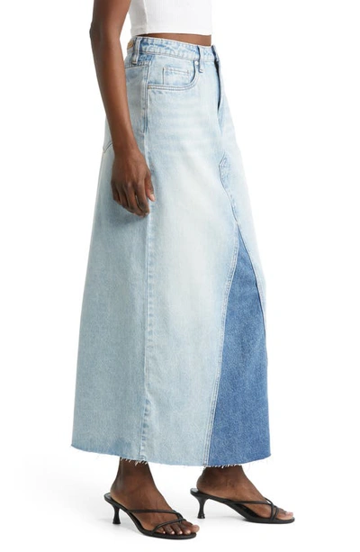 Blanknyc Patchwork Denim Skirt In Either Way