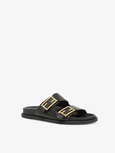 Shop Fendi Sandals Shoes In Black