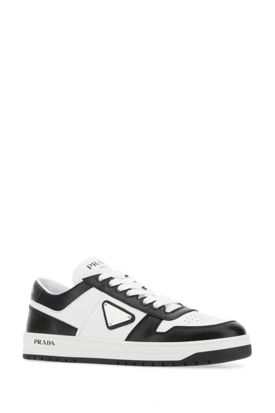 Shop Prada Sneakers In Bianconero