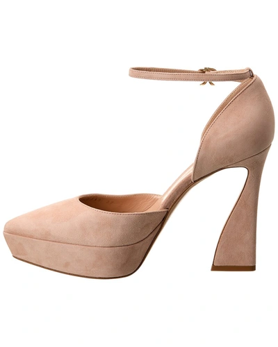 Shop Gianvito Rossi Vertigo Suede Pump In Pink