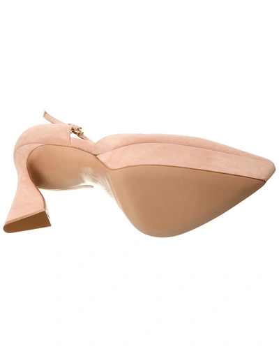 Shop Gianvito Rossi Vertigo Suede Pump In Pink