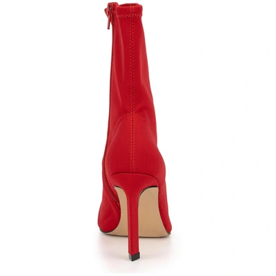 Shop New York And Company Naomi Womens Pointed Toe Heels Ankle Boots In Red
