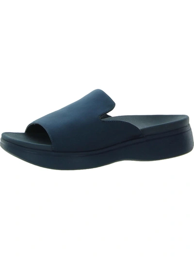 Shop Vionic Monica Womens Satin Slip On Wedge Sandals In Multi
