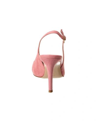 Gianvito Rossi Ribbon Sling 85 Suede Pump In Beige