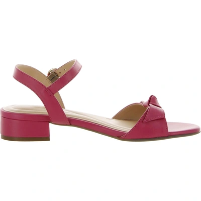 Shop Easy Spirit Ginova Womens Leather Ankle Strap Heels In Pink