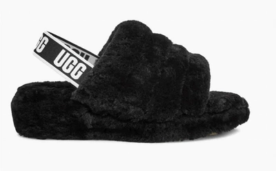 Shop Ugg Fluff Yeah Slipper In Black