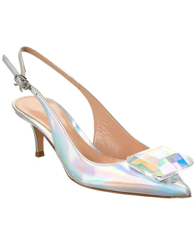 Shop Gianvito Rossi Leather Pump In Multi