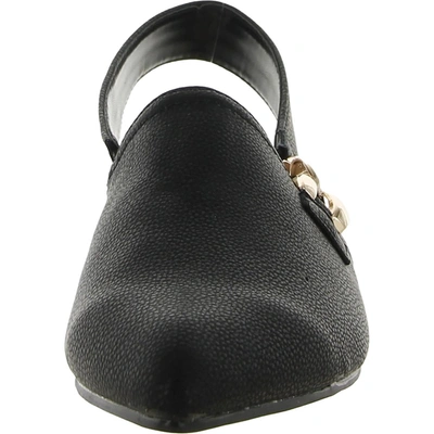 Bellini Fret Womens Ankle Strap Pointed Toe Wedge Sandals In Black