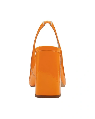 Shop Marc Fisher Ltd Onna Leather-trim Pump In Orange