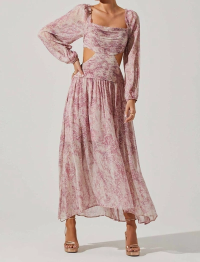 Shop Astr Amadora Dress In Pink Abstract In Multi