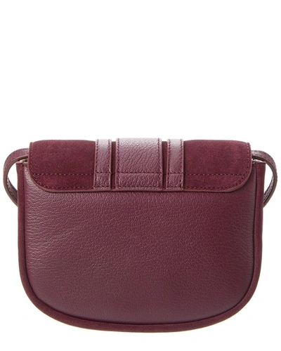 Shop See By Chloé Hana Mini Leather & Suede Crossbody In Red
