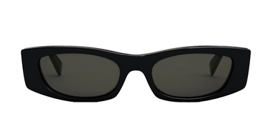 Shop Celine Cl40245u 01a Rectangle Sunglasses In Grey