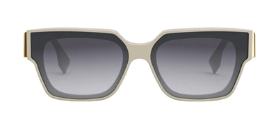 Shop Fendi First  Fe40099i 25b Square Sunglasses In Grey