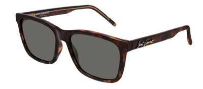 Shop Saint Laurent Sl318 002 Wayfarer Sunglasses In Grey