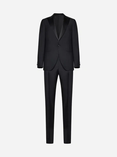 Shop Caruso Norma Wool And Mohair Tuxedo In Black